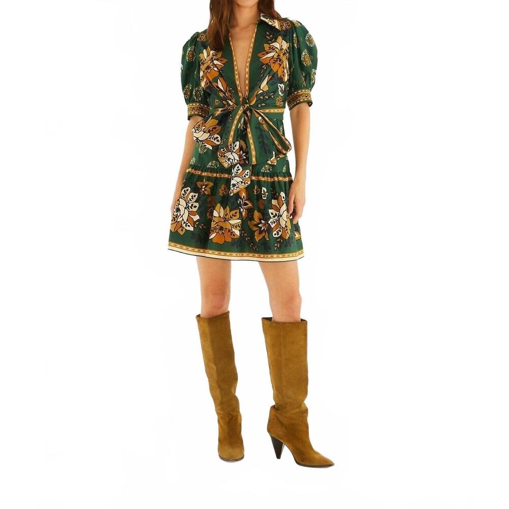 NEW FARM RIO ayla mini dress in green - Picture 5 of 5
